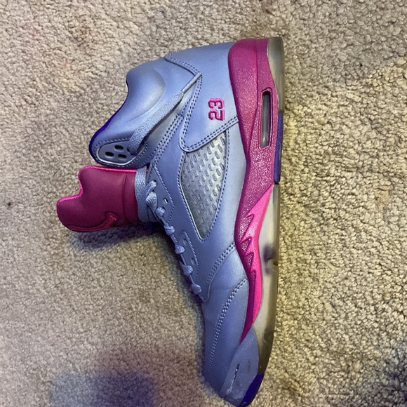 Jordan 5s retro cement grey pink GS